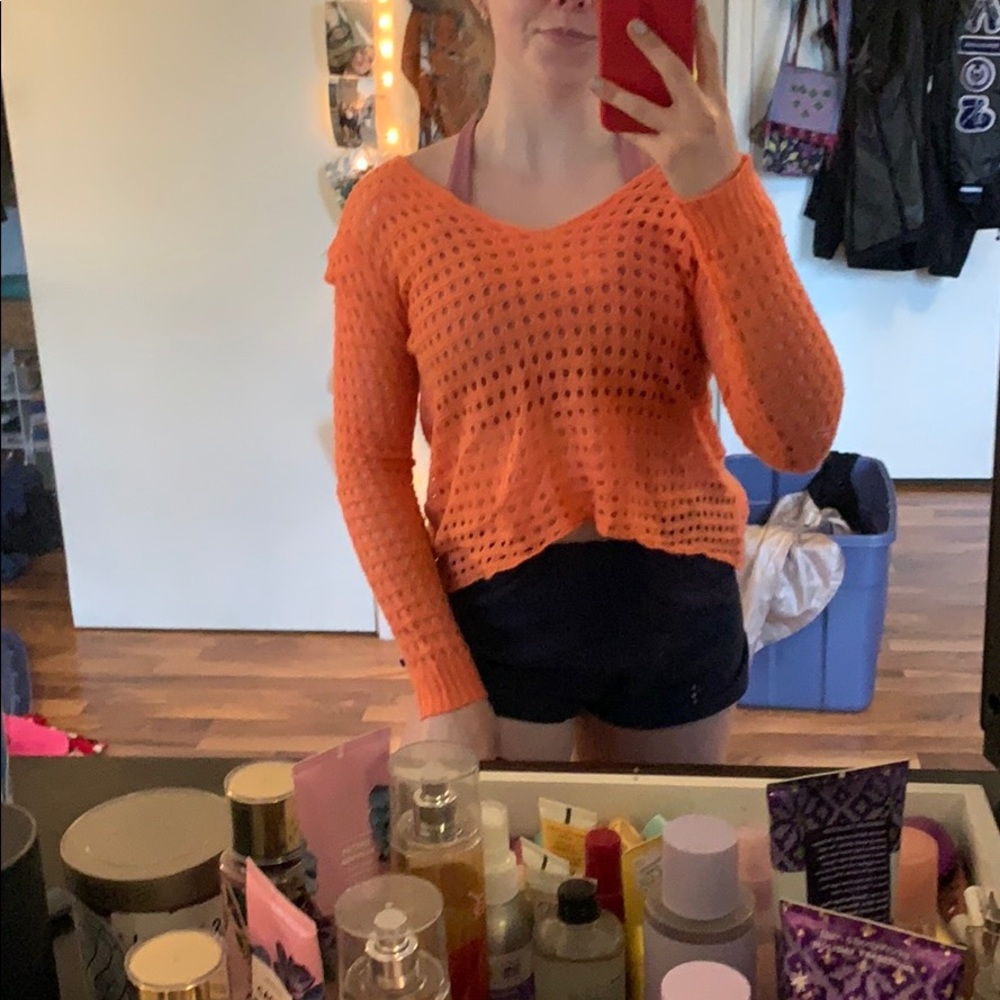 Coral colored sweater